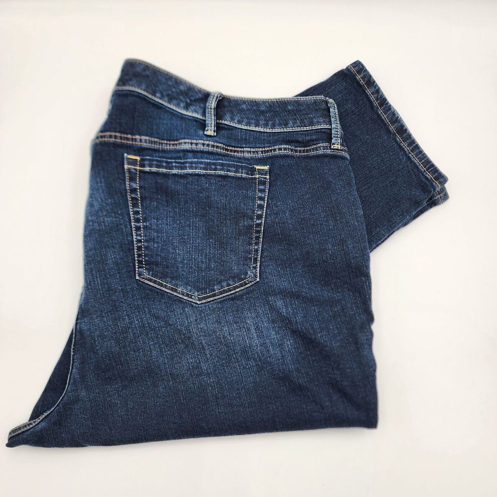 Torrid Boyfriend Straight Leg Jeans Plus Size 24 Short Dark Wash Vintage Stretch